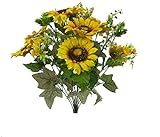 Admired By Nature Artificial Multi-Head, Bouquet Silk Sunflowers, Arrangements for Decorations, Wedd | Amazon (US)