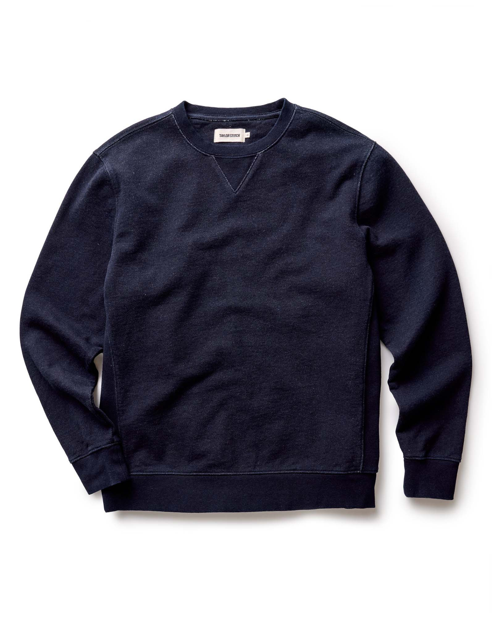 The Sunset Crew in Rinsed Indigo Terry | Taylor Stitch
