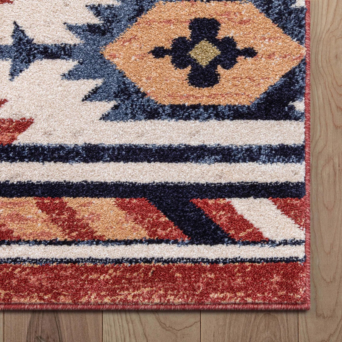 Well Woven Jamyn Lea Crimson Traditional Southwestern Tribal Red/Blue Rug | Wayfair North America