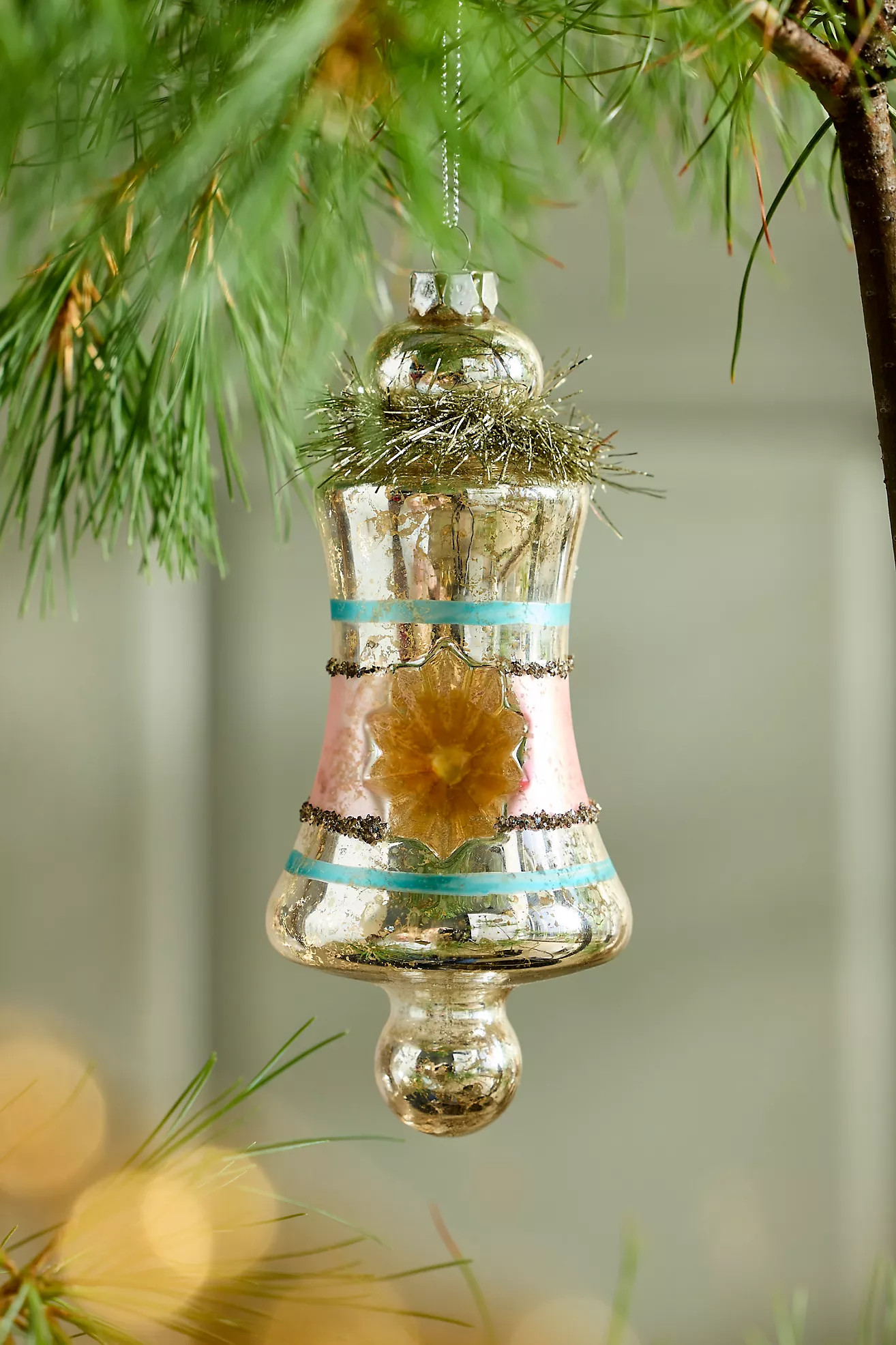 Terrain Vintage Tinsel Bell Glass Ornament | Anthropologie (US)