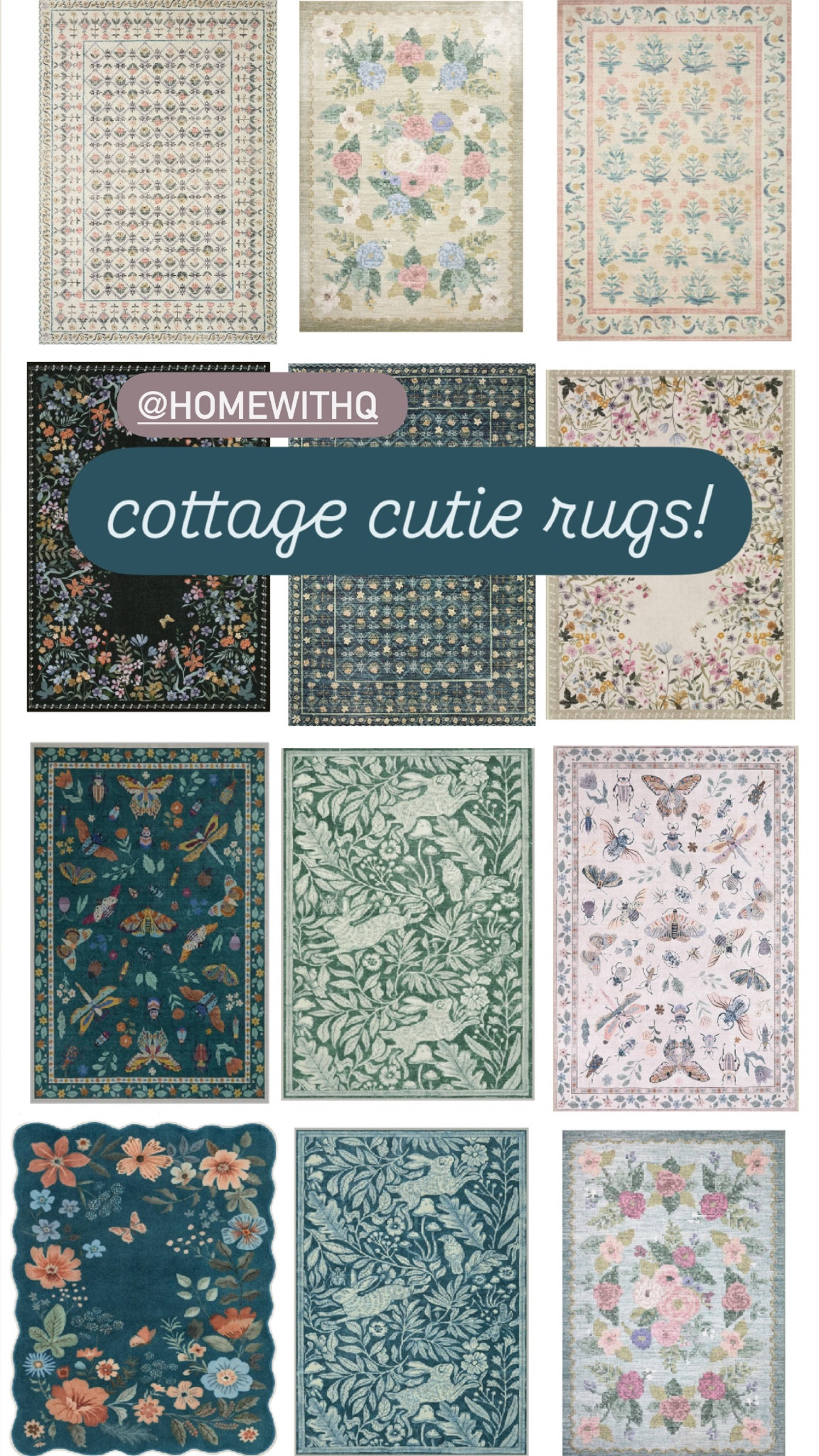 Roundup of some cute cottage-style rugs that are pretty decent in price!

#LTKFamily #LTKHome #LTKFindsUnder100