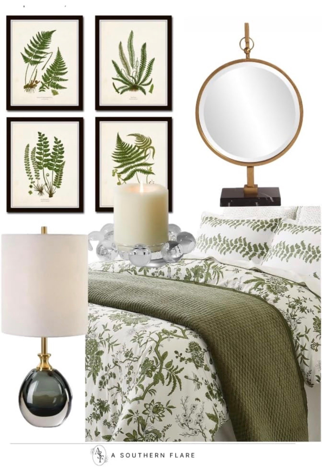 Transform your bedroom with botanical-themed decor. Check out these beautiful finds! #HomeDecor #BotanicalStyle/Interiors/ high/Low/ Amazon