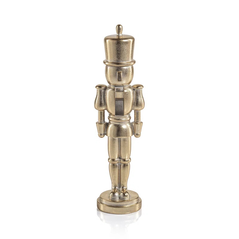 Hartwin 2-Piece Set Metallic Decorative Nutcracker Figurines | Wayfair North America