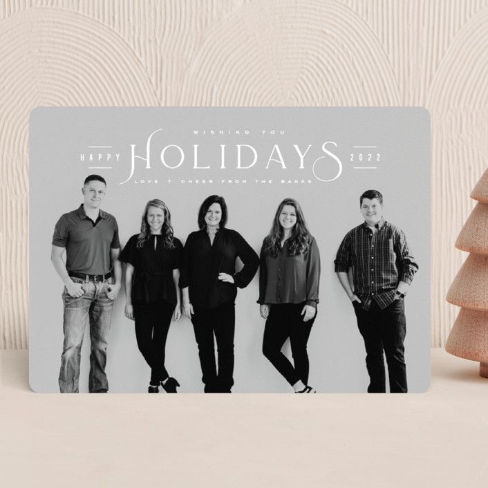 "Topper" - Customizable Holiday Photo Cards in White by Kristie Kern. | Minted