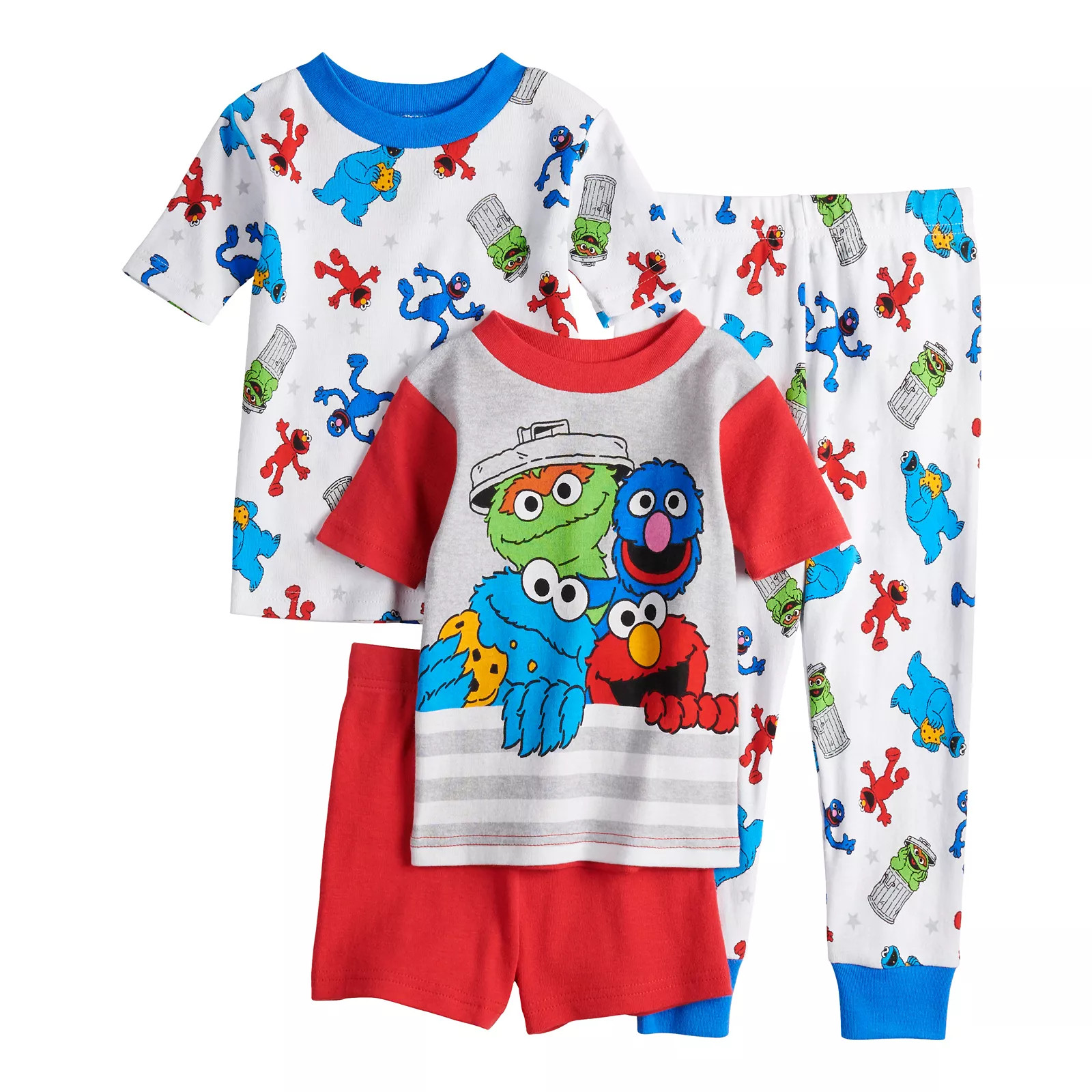 Toddler Boy Sesame Street 4 Piece Pajama Set, Toddler Boy's, Size: 4T | Kohl's