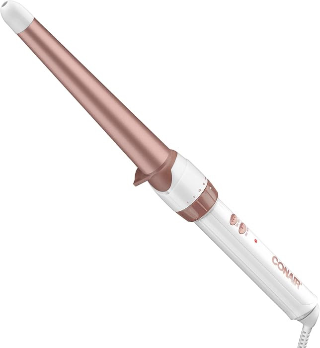 Conair Double Ceramic Tapered Curling Wand, Hair Wand Tapers 1\u00bc Inch to \u00be Inch to Produ... | Amazon (US)