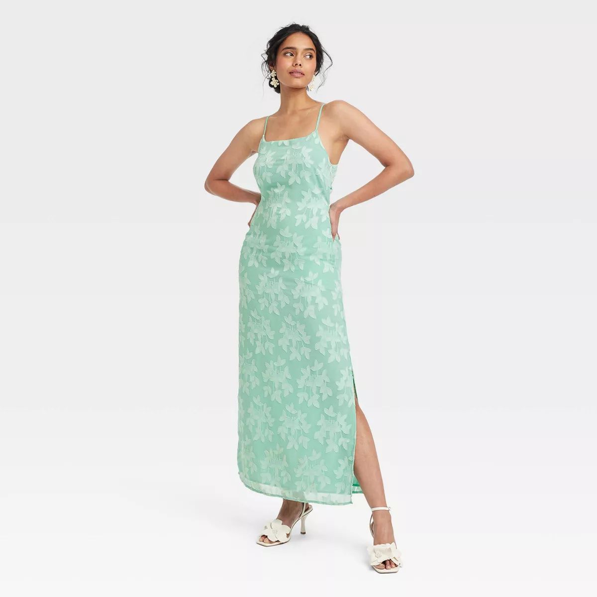 Women's Jacquard Maxi Slip Dress - A New Day™ | Target