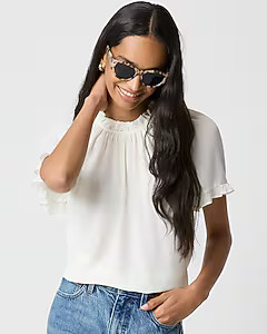 Short-sleeve ruffle top | J.Crew Factory