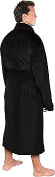 NY Threads Luxurious Mens Shawl Collar Fleece Bathrobe Spa Robe | Amazon (US)
