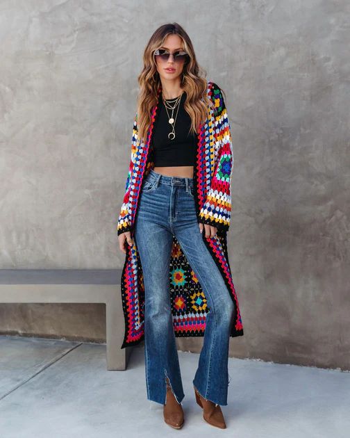 Coachella Dreaming Knit Crochet Duster | VICI Collection