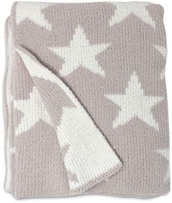 Living Textiles Grey Stars Chenille Soft Baby Blanket Reversible Premium Cozy Fabric for Best Com... | Amazon (US)