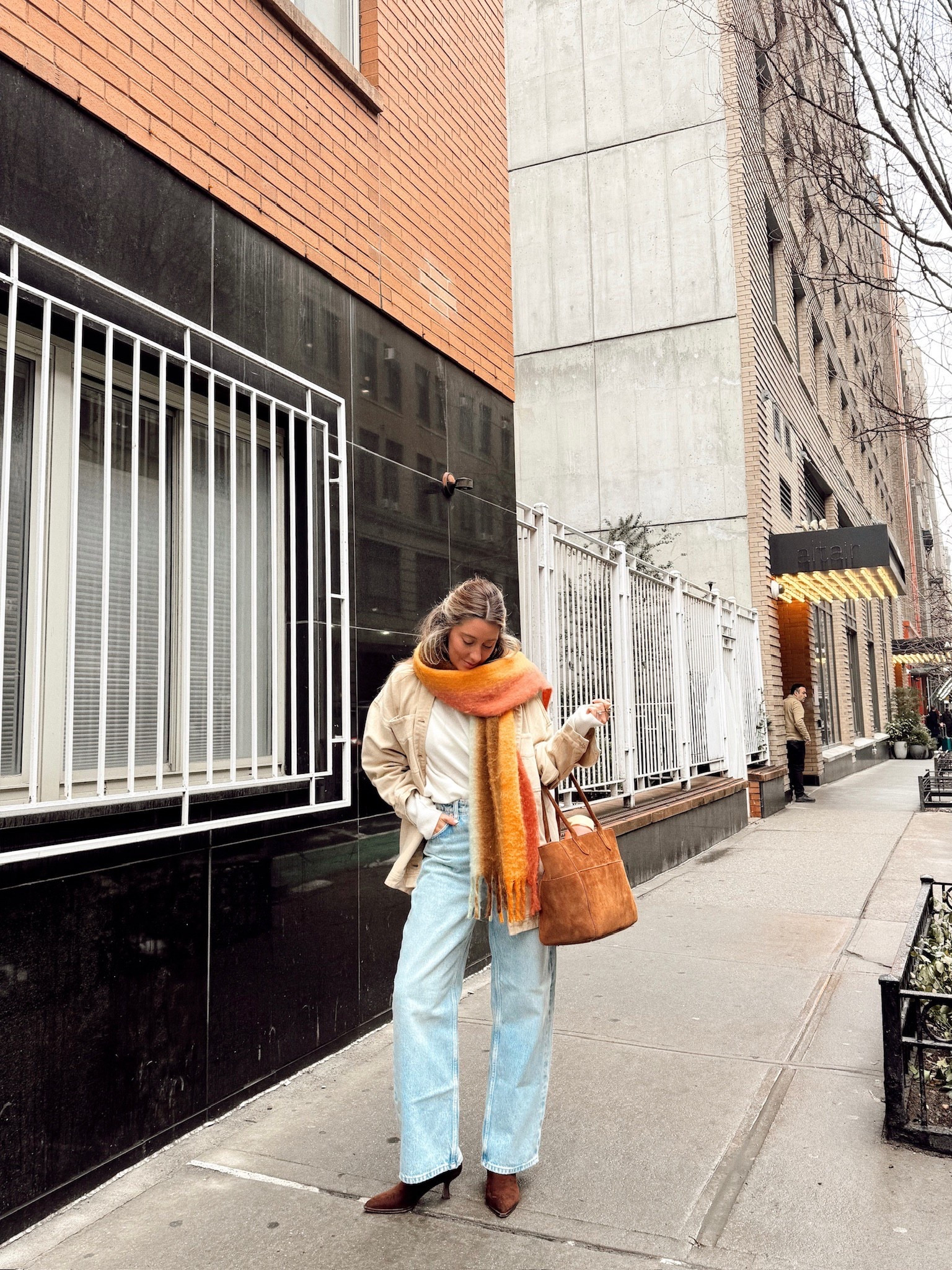 Winter OOTD! Always love a pop of color in the scarf 🧡🫶

#LTKootd