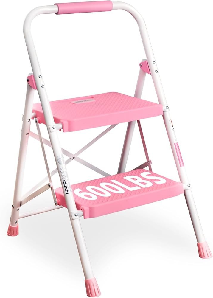 BONTEC 2-Step Ladder, Folding Step Stools for Adults with Wide Anti-Slip Pedals, Max Load Capacit... | Amazon (US)