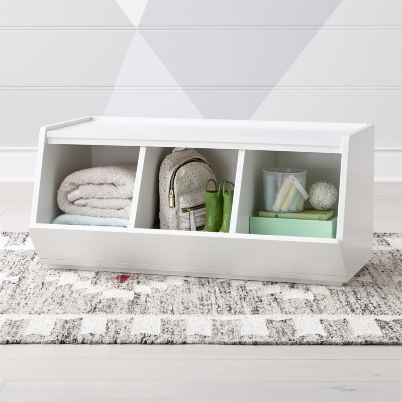 Storagepalooza II White Wide Toy Organizer + Reviews | Crate and Barrel | Crate & Barrel