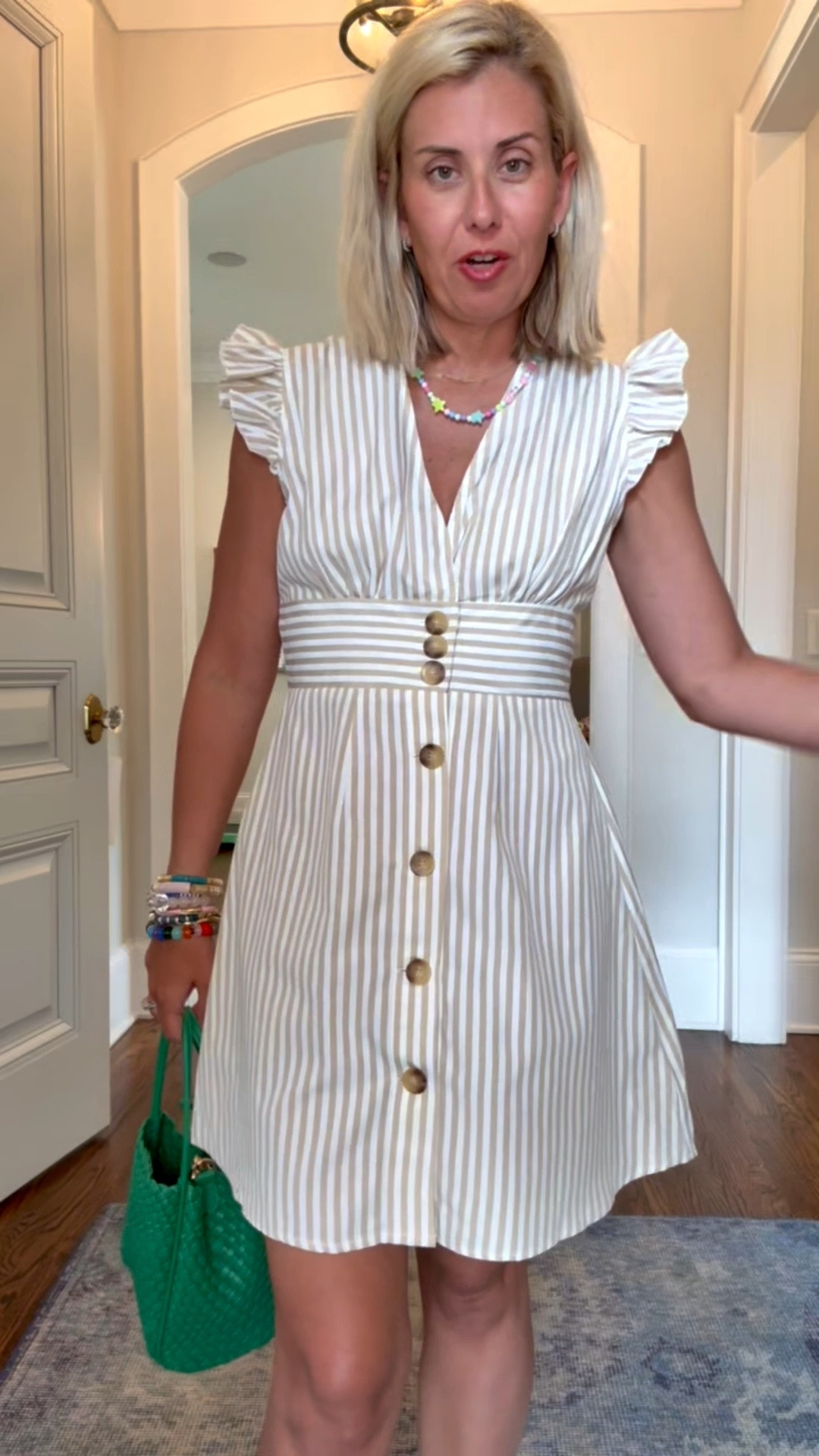 Such a yes dress! I’m in size small and 8 sandals tts. 

 *code MIXANDMATCH15 for 15% off orders $70+
*code Catherine20 at Allie + Bess

#LTKdayinmylife #LTKmomlife #LTKSeasonal