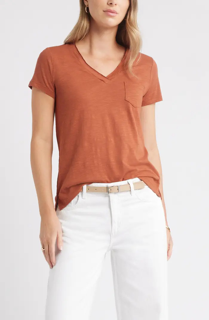 Cotton & Modal V-Neck T-Shirt | Nordstrom