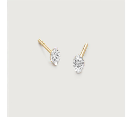 Lab Grown Diamond Marquise Solitaire Stud Earrings | Monica Vinader (Global)
