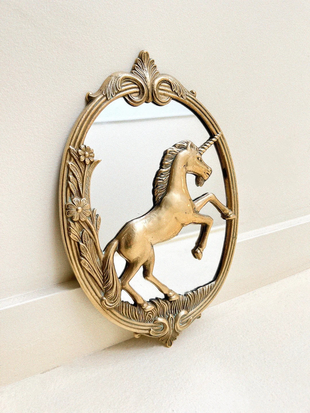 Vintage Brass Unicorn Mirror - Etsy Canada | Etsy (US)