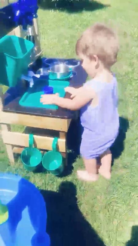 My sweet mama (Judson’s “Nana” 🥰) got the cutest lil’ video of him playing this afternoon ☀️ while I was inside nursing 🤱 the baby 👶🏼 - and it just shows how fun and entertaining this toy really is!! 🙌🏽 It will keep littles busy for HOURS this summer and perfect for creative play!! 🫶🏽✨🪴🌾🌿 Linked this adorable “mud kitchen” for y’all over on my LTKit shop!! 🛍️🔗

#LTKKids #LTKBaby #LTKFamily