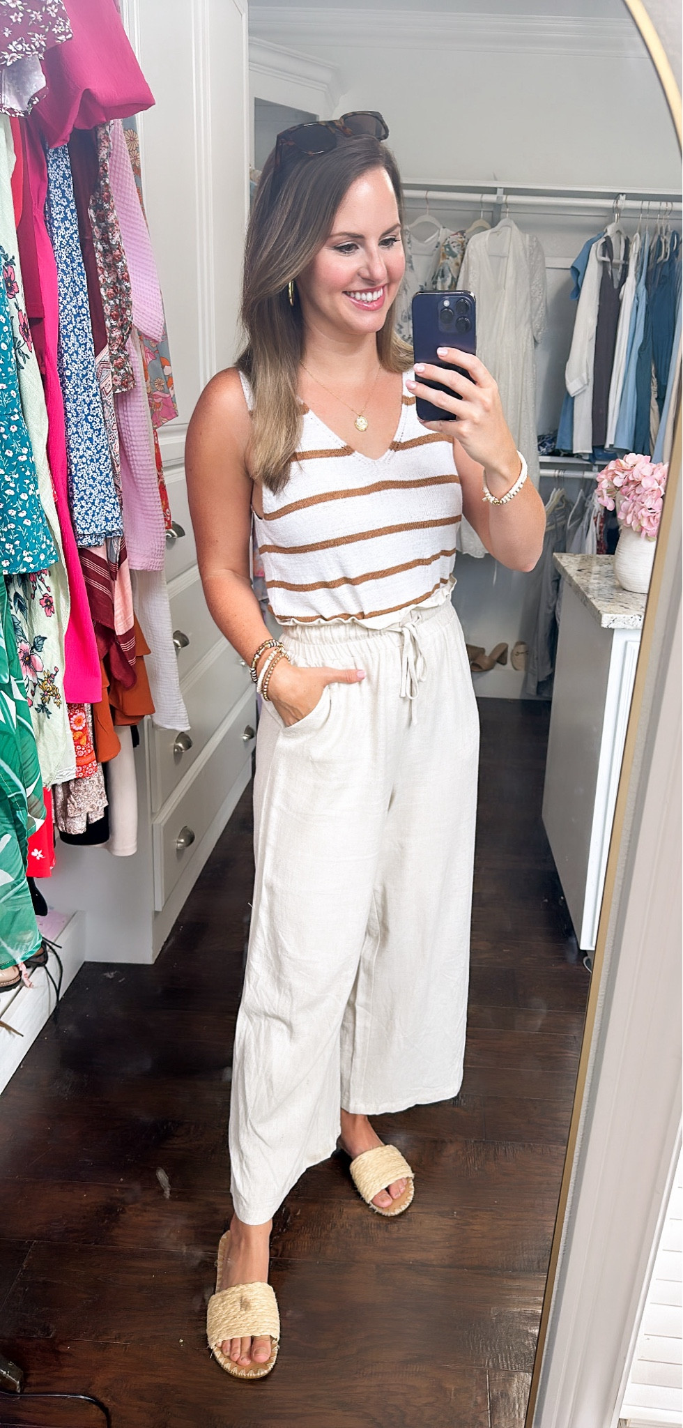 Prime day deals!!! These linen blend wide leg pants are a steal! 30% off + 20% off coupon available!!! My sunglasses are also on deal + you can get an additional 10% off with code DOROTHYP10

Such a Cute casual mom outfit for summer! Tank is older from Pink lily so I’ll post one similar. 

#LTKSummerSales #LTKSaleAlert #LTKStyleTip