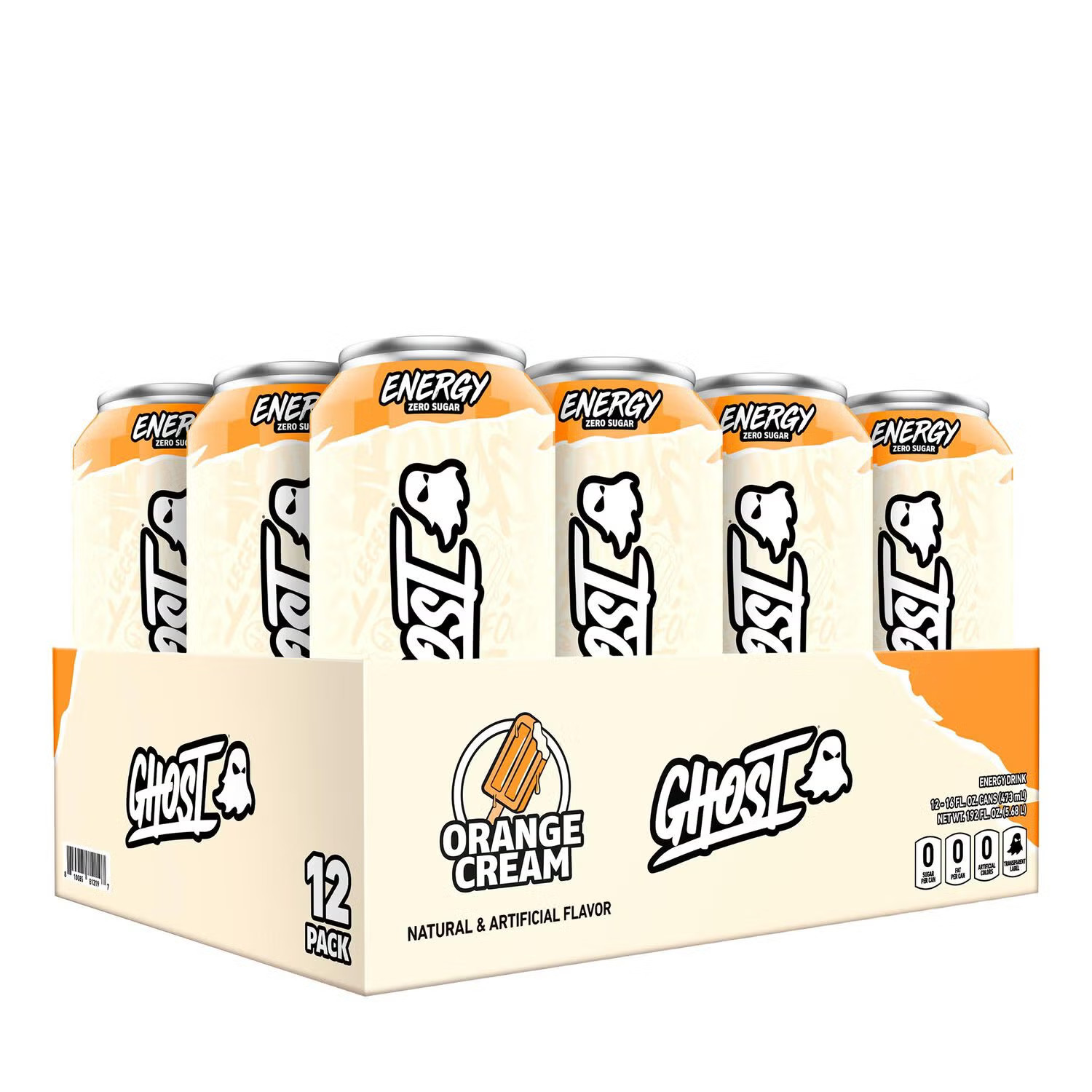 GHOST® Energy Drink - Orange Cream - 16oz. (12 Cans) | GNC | GNC