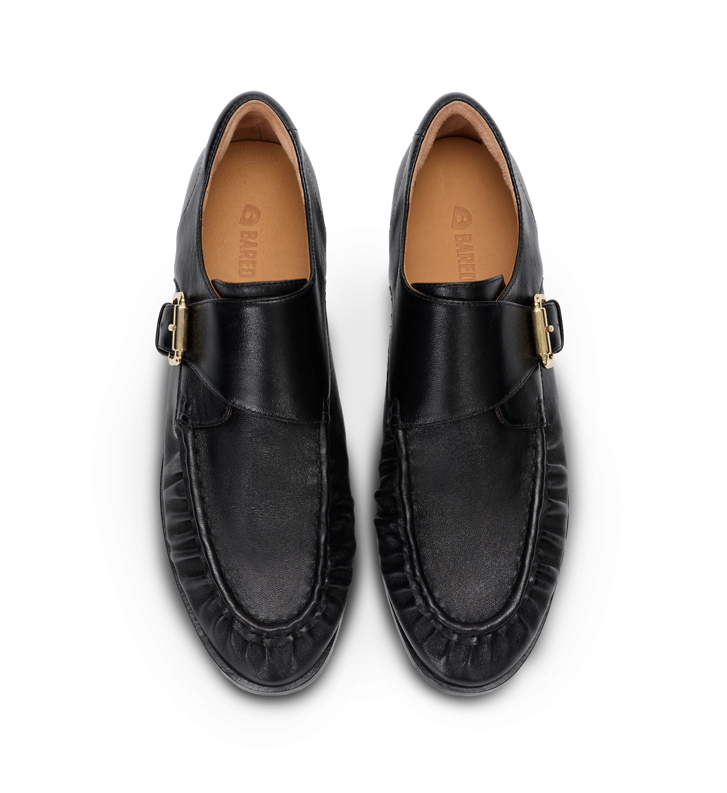 Curruca Black Leather Monks & Laceups | Bared Footwear | Bared Footwear