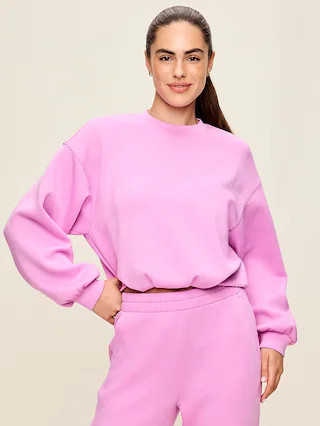 Bounce Fleece Bubble-Hem Sweatshirt | Old Navy (CA)