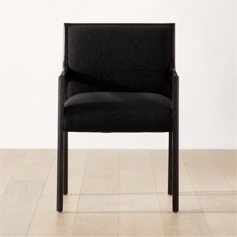 Segur Black Boucle Armchair | CB2 | CB2