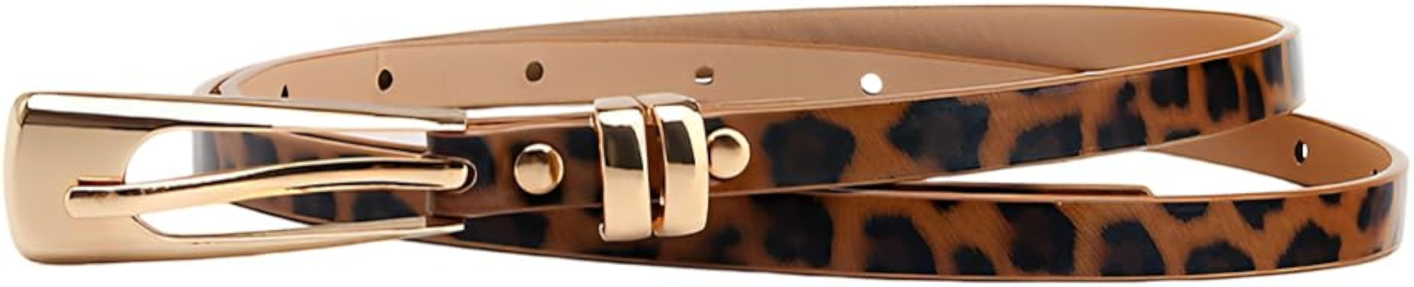 Leopare Print Belt for Women High Waist Belt for Girls Thin Leather Belt for Women Vintage Fashio... | Amazon (US)