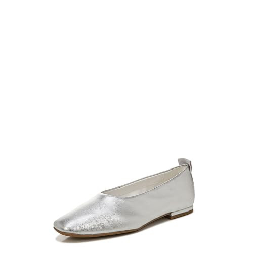 Franco Sarto Womens Vana Slip On Ballet Flat, Metallic Silver, 6.5 | Amazon (US)
