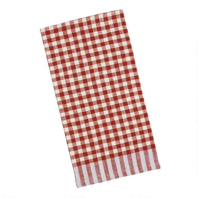 Checkered Cotton Kitchen Towel Set of 2 | World Market