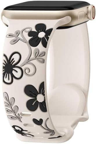 Witzon Floral Band Compatible with Apple Watch Bands For Women 40mm 41mm 38mm 42mm 44mm 45mm 46mm... | Amazon (US)