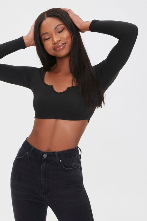 Split-Neck Crop Top | Forever 21 (US)