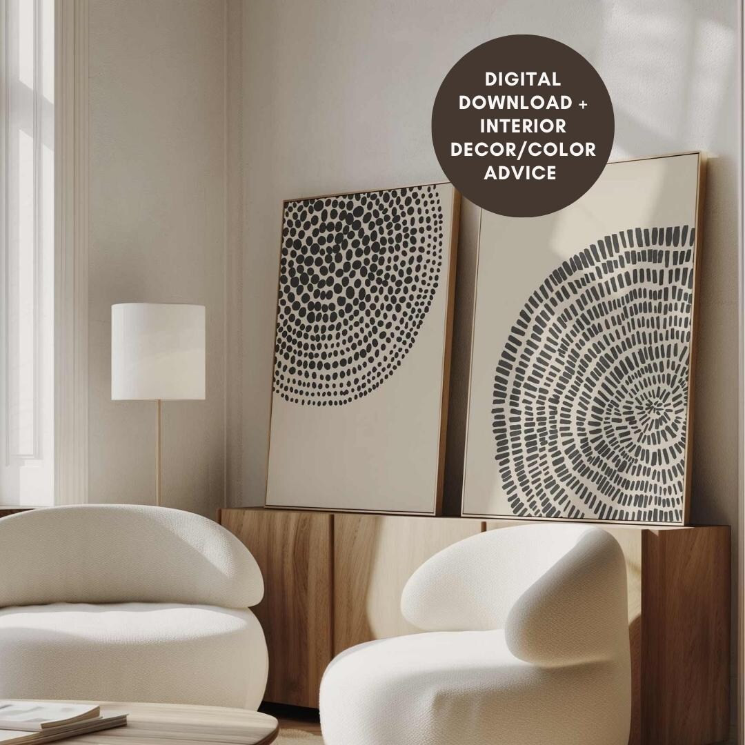 Scandi Art Set of 2 Prints, White Black Brush Strokes Scandi Art Prints, Minimalist Scandi Style ... | Etsy (US)