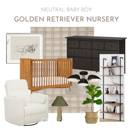 Sharing my golden retriever nursery theme inspiration board! Perfect natural nursery/baby boy nursery  

#LTKbaby #LTKbump #LTKhome