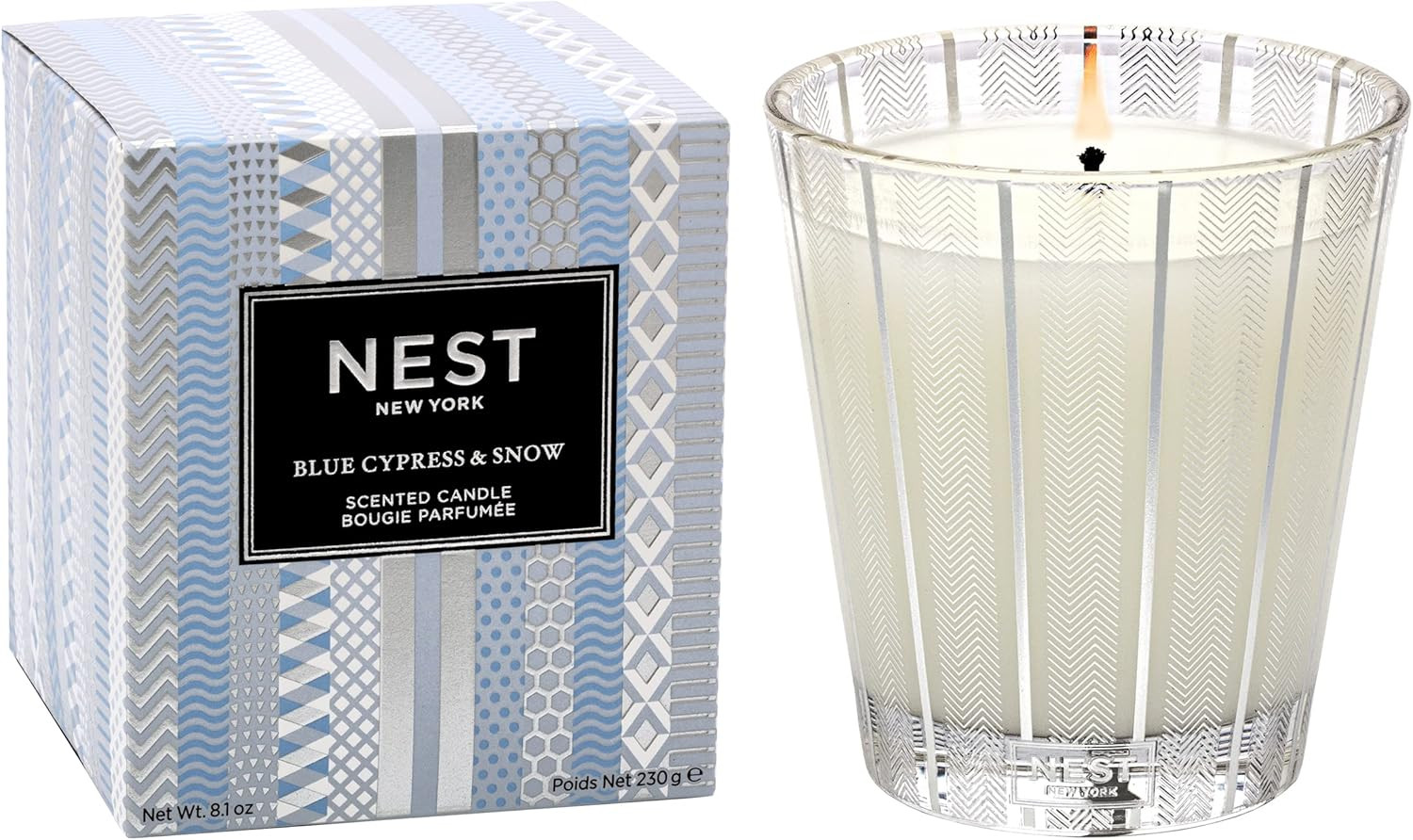 NEST Fragrances Blue Cypress & Snow Scented Classic Candle, 8 Ounce | Amazon (US)