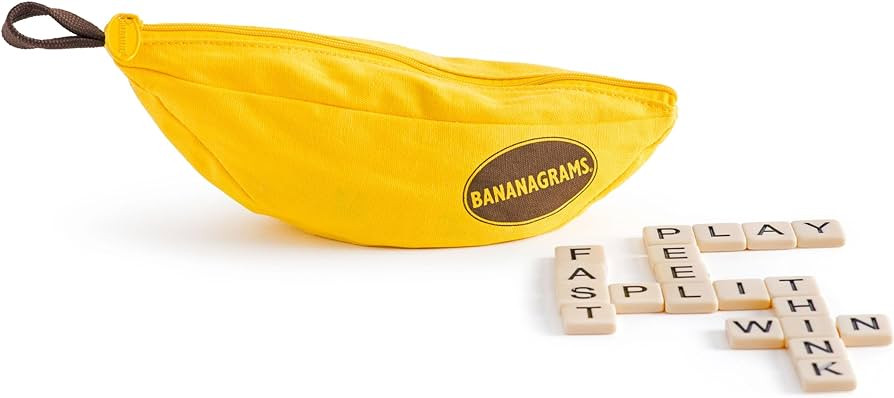 Bananagrams Classic Word Game – Fast-Paced Spelling & Anagram, Family & Travel Game, 144 Letter... | Amazon (US)