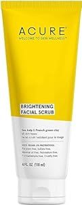 Acure Brightening Facial Scrub - 4 Fl Oz - All Skin Types, Sea Kelp & French Green Clay - Softens... | Amazon (US)