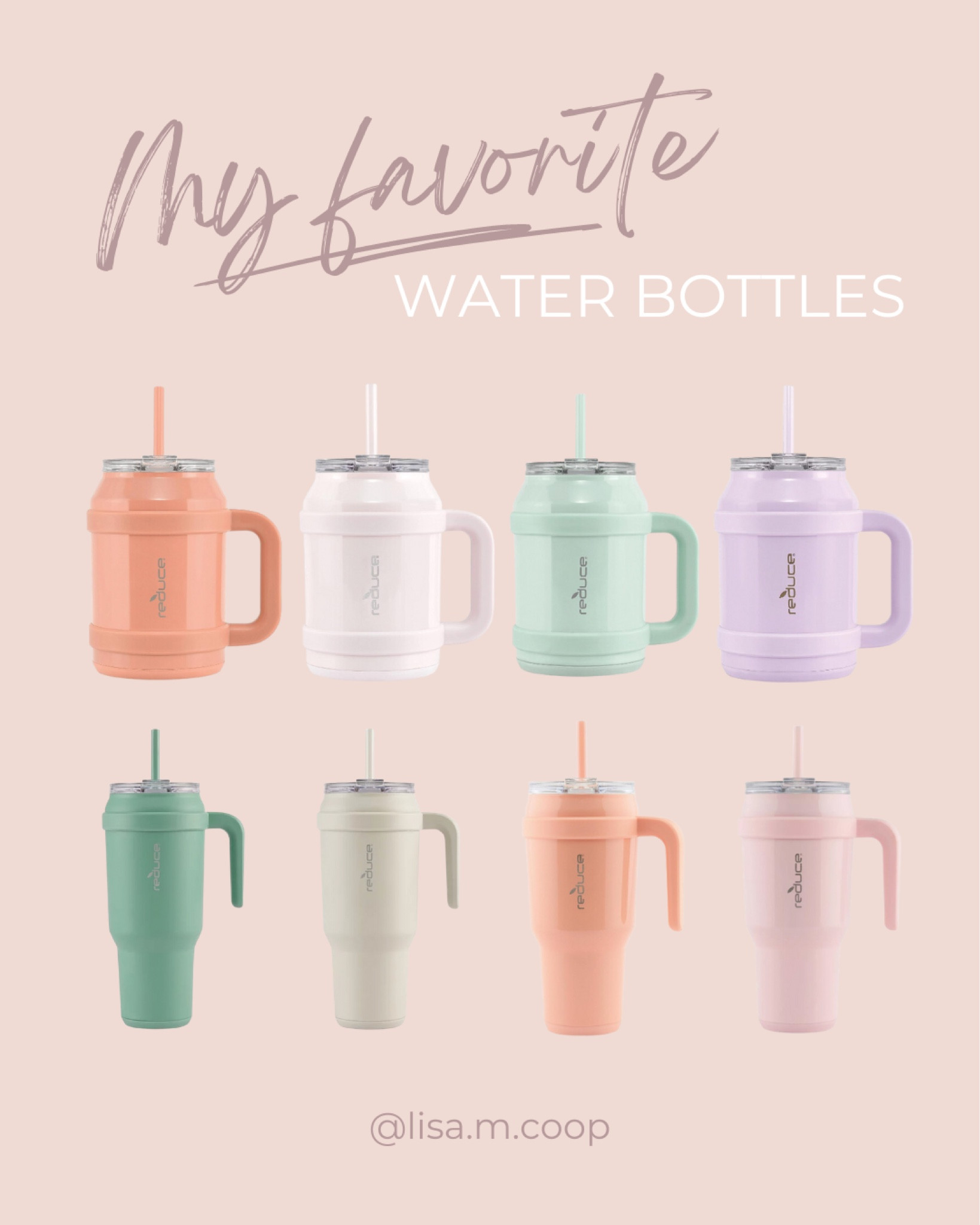 For those always asking how I manage to get my daily water intake, meet my lifesavers: the 50z REDUCE Desktop Mug & the 40oz REDUCE Tumbler with handle. I’m obsessed with the 50oz mug because filling it up twice ensures I’m sipping enough through the day. 🙌🏼 On-the-go? The 40oz is a gem because it fits right into my car’s cup holder. 

#waterbottle #insulated #hydration #straw #drink

#LTKU #LTKfitness #LTKtravel