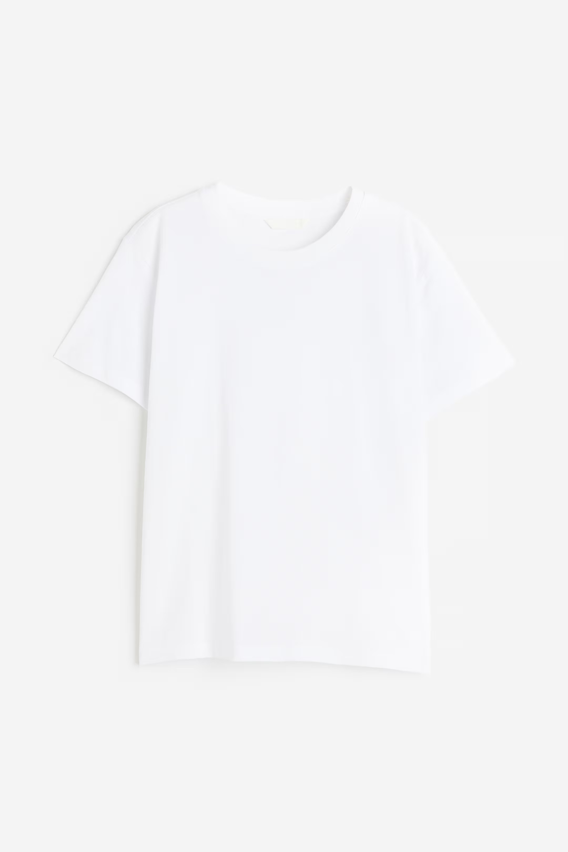 T-Shirt aus Baumwolle - Rundausschnitt - Kurzarm - Dunkelbeige - Ladies | H&M DE | H&M (DE, AT, CH, NL, FI)