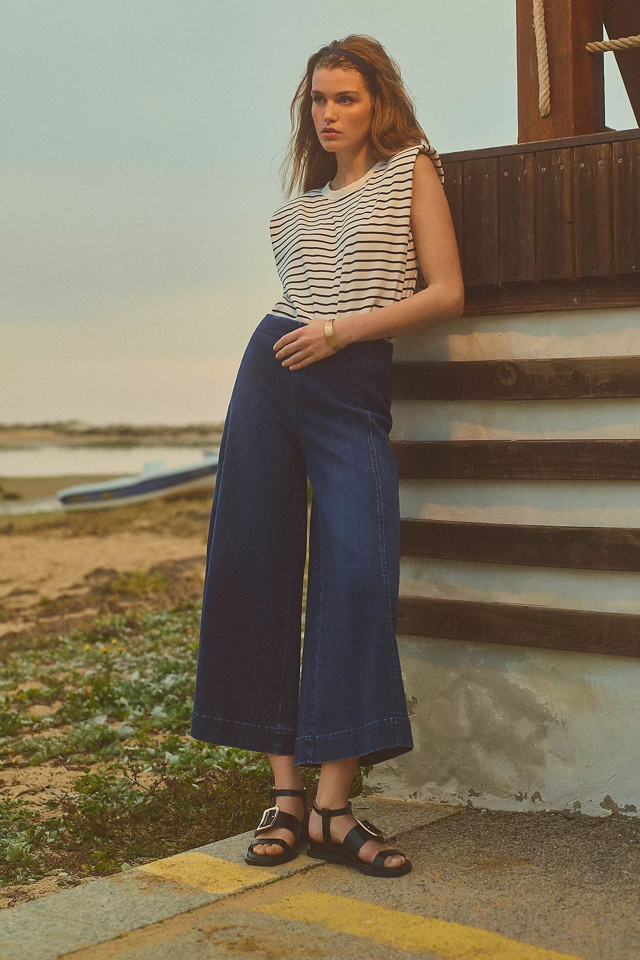 Maeve High-Rise Palazzo Jeans | Anthropologie (US)