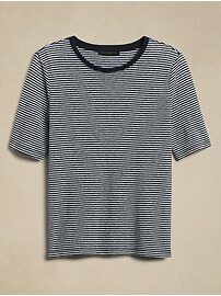 Linen-Blend T-Shirt | Banana Republic Factory