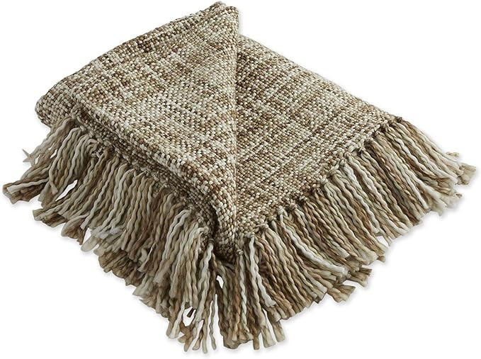DII Textured Modern, Varigated Acrylic Woven Throw, 50x60-Inch, Stone | Amazon (US)