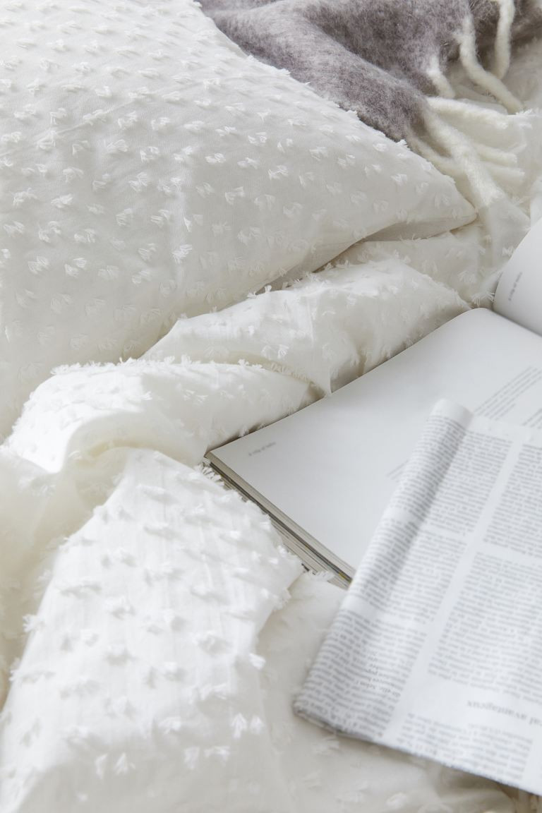 Plumeti-weave double/king duvet cover set | H&M (UK, MY, IN, SG, PH, TW, HK)