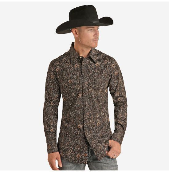 Panhandle Select Black Stallion Paisley Shirt | Rod's Western Palace/ Country Grace