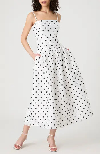 French Connection Polka Dot Strappy Drop Waist Sundress | Nordstrom | Nordstrom