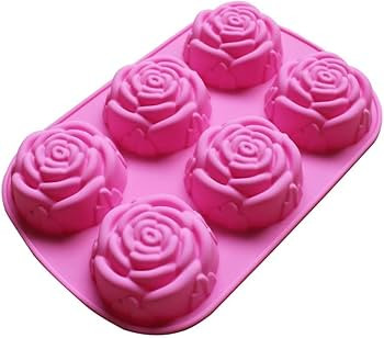 BargainRollBack OTHER MODL 2 Pack of X Large Rose Flower Ice Cube Chocolate Soap Tray Mold Silico... | Amazon (US)