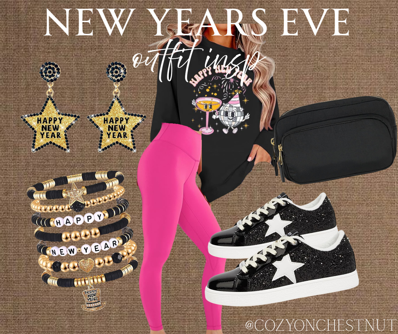 Cozy NYE outfit! Also, these black sparkle tennis shoes!! 

 #LTKHoliday #LTKgrwm #LTKootd