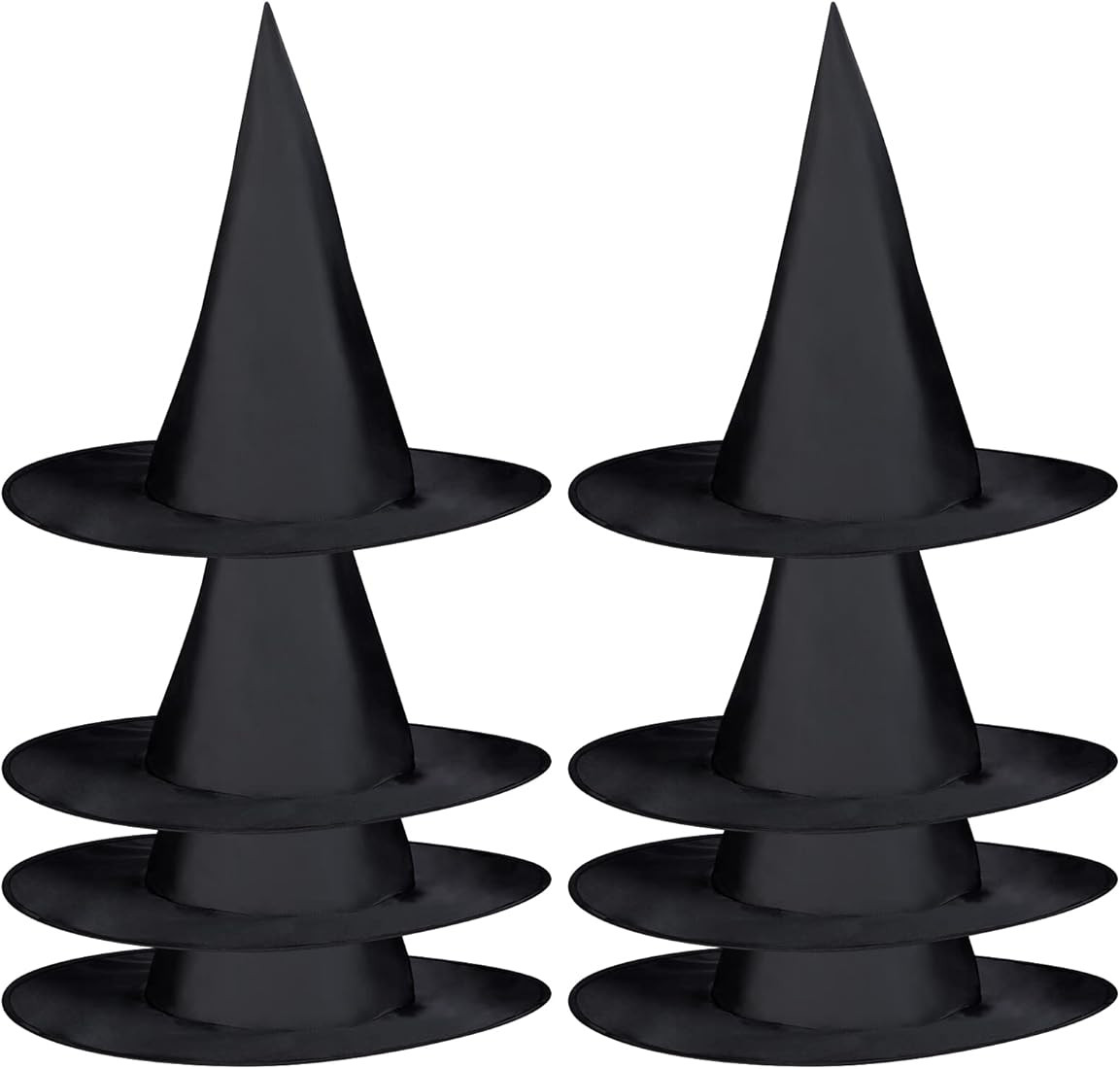 8 PCS Halloween Witch Hats Witch Costume Accessory for Halloween Cosplay Party, Black | Amazon (US)