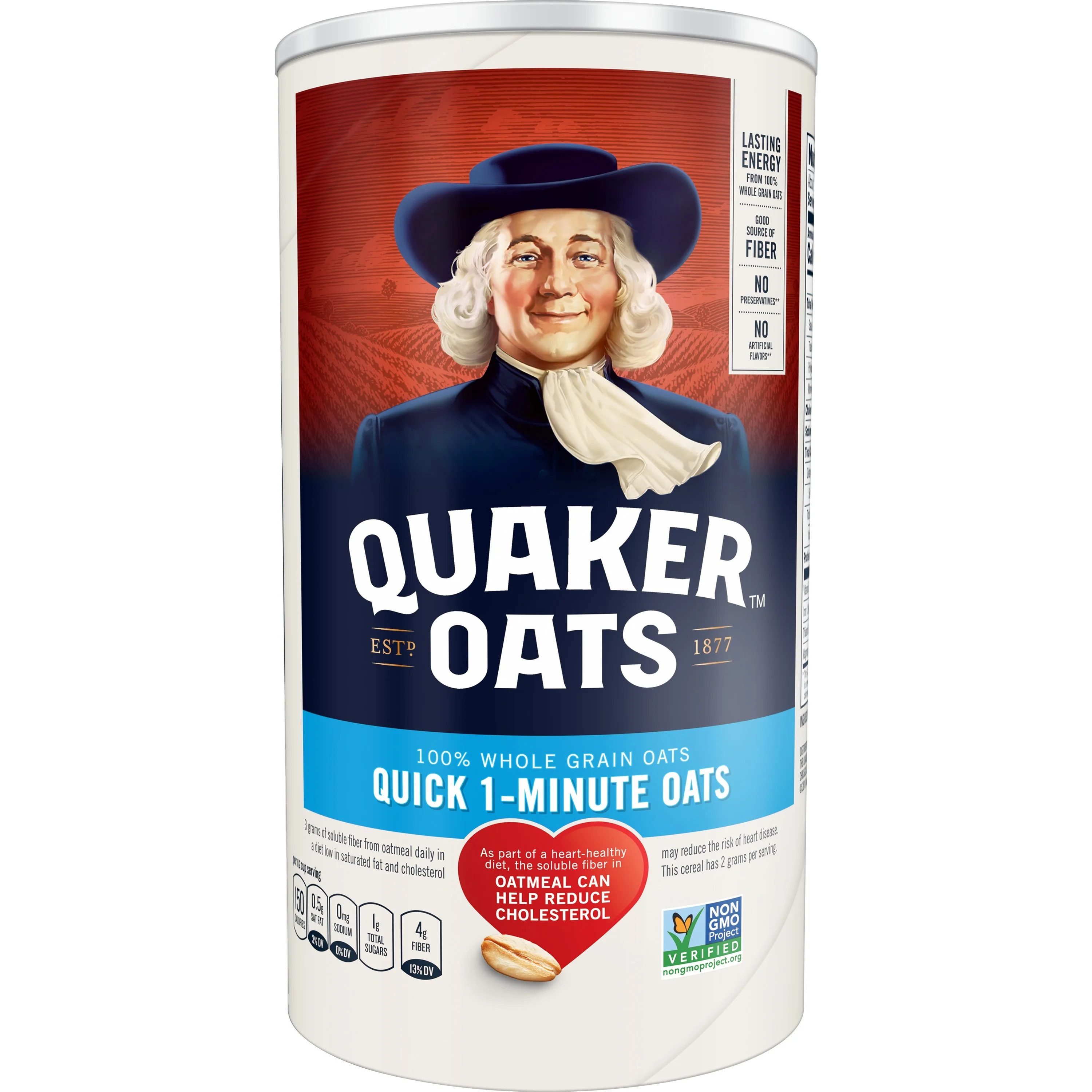 Quaker Whole Grain Oats Quick 1-Minute Instant Oats 18oz | Walmart (US)